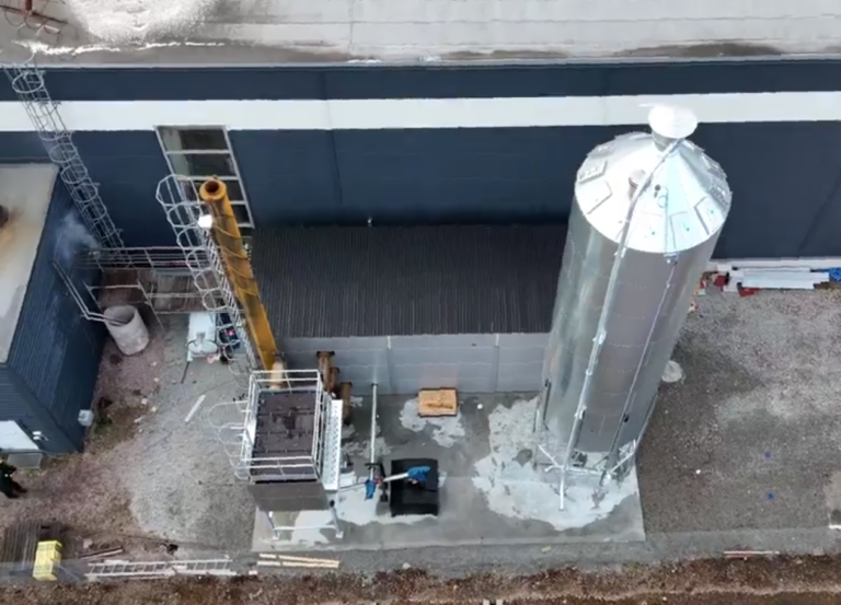 Träpelletssilo till Exergi