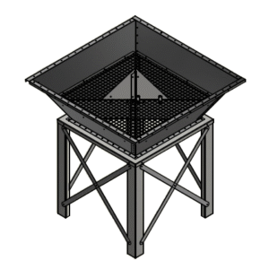 Materialpåslag 1000 L – Unik-skruvlåda med konisk förhöjning & säckkniv Byggsats