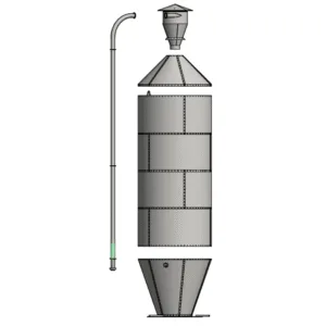 Transportrör 0,5 m med fläns