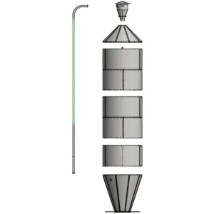 Transportrör 6 m med fläns