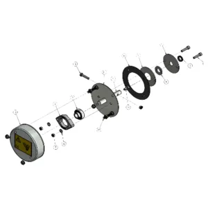 Gavelfläns med ändlager 102mm