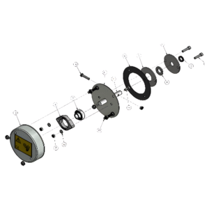 Gavelfläns med ändlager 102mm