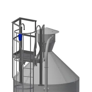 Takplattform med räcke för UN 45gr taklutning