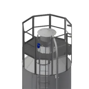 Takplattform med räcke för UN 45gr taklutning