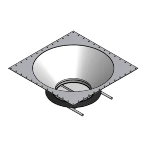 Övergångskon med manuellt spjäll till UNS/UN