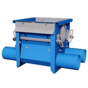 Tvåvägsintag till kedjetransportör med manuell flödesregulator