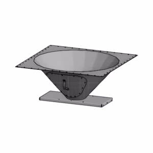 Övergång silokrage med 1st spjäll inkl. inspektionslucka