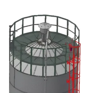 Takplattform med räcke till XB silo
