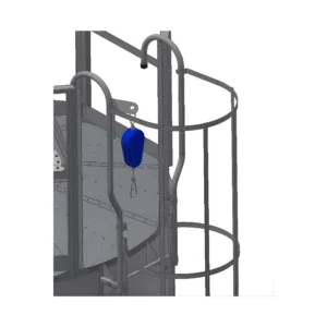 Vajersystem för fallskydd stege