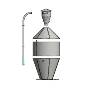 Startrör 0,3 m med KKV och fläns