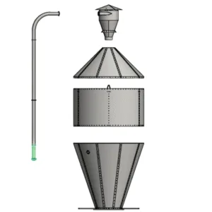 Startrör 0,5 m med KKV och fläns