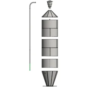 Startrör 1 m med KKV och fläns