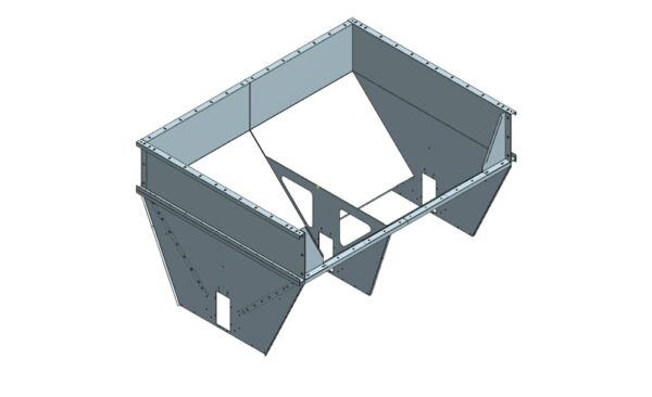 Tippficka till T44 kedjetransportör 2,0 m - 2,3 m³